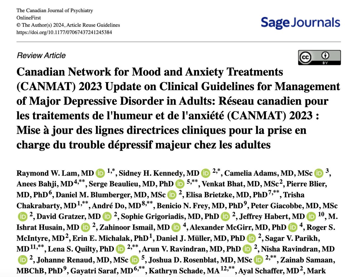 MindApps.org mentioned in the new and forward-thinking 'Canadian Network for Mood and Anxiety Treatments (CANMAT) 2023 Update on Clinical Guidelines for...Depression.... in Adults'. A must read for approaching apps in care. Free in @TheCJPsych journals.sagepub.com/doi/epub/10.11…