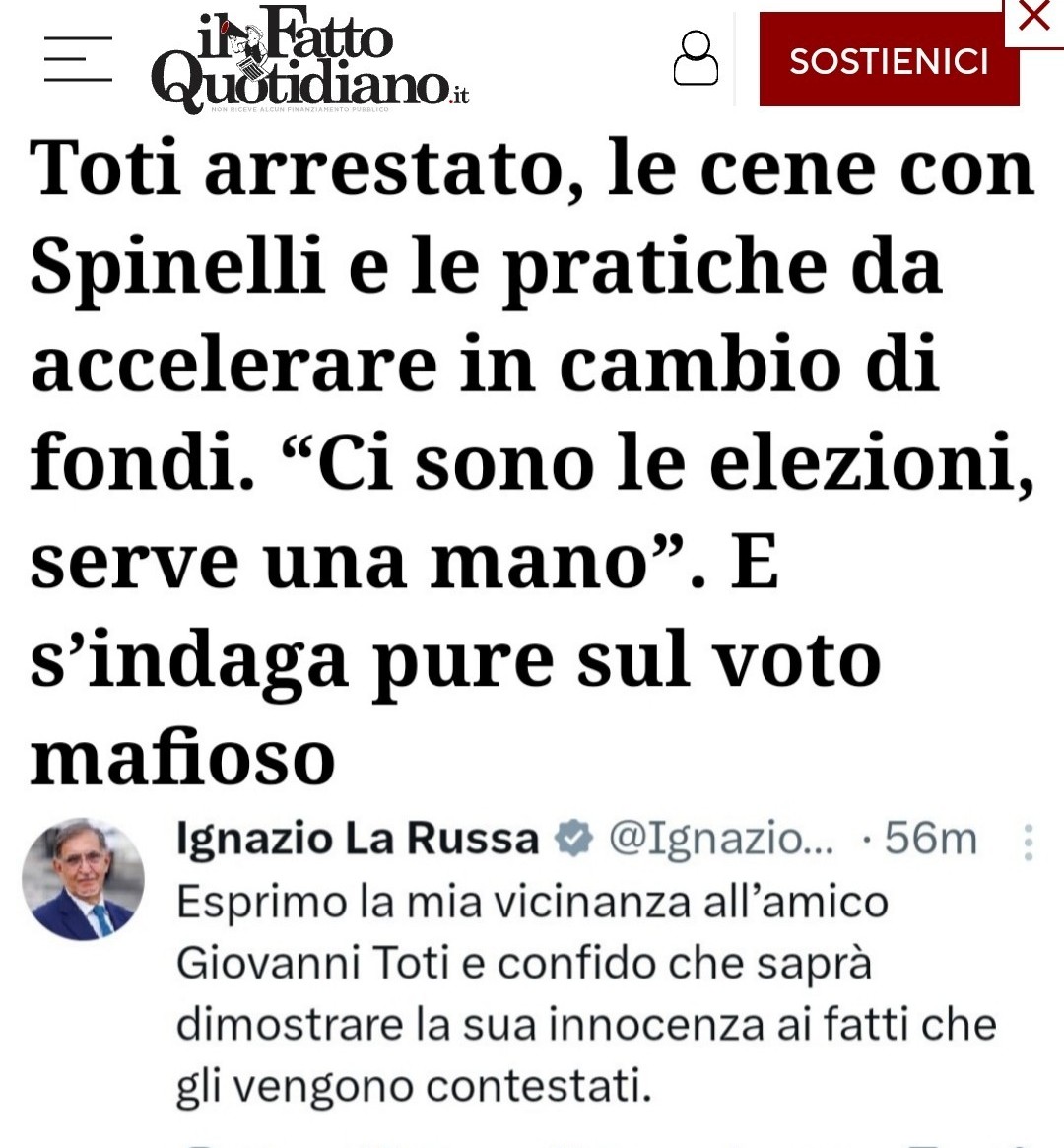 MaurizioIlBrig1's tweet photo. Un popolo che elegge corrotti, impostori, ladri, traditori, non è vittima, è complice. (G. Orwell)
#Vergogna #Lestofanti non è colpa loro, ma vostra,pur sapendo chi fossero li avete votati e continuate a votarli lo stesso....#merde https://t.co/r7I9fRyeDR