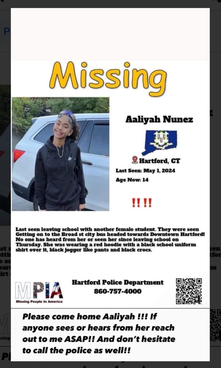 This is a former student at my school! Please share and get her home! Her family is very worried. #MissingAlert