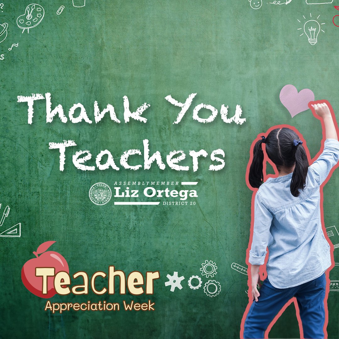 Happy Teacher Appreciation Day/Week! This week we celebrate and thank teachers across California. Your work in and out of the classroom does not go unnoticed. #ThankATeacher #AD20 #CALeg