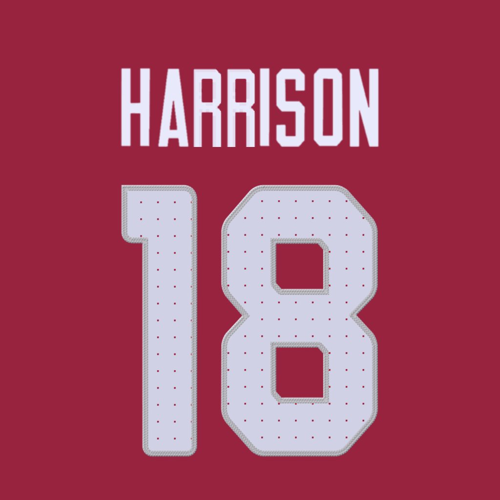Arizona Cardinals WR Marvin Harrison (@MarvHarrisonJr) is wearing number 18. Last assigned to BJ Olulari. #BirdGang