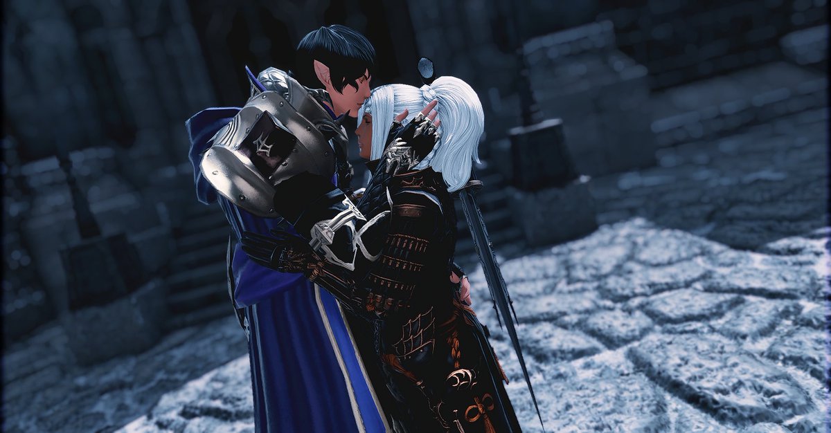 Aymeric makes sure to let Juray know how much he loves her, no matter where they are.

#wolmericweek2024 Day 7: I Love You
#elezen #aymeric #hyur #highlander #wolmeric