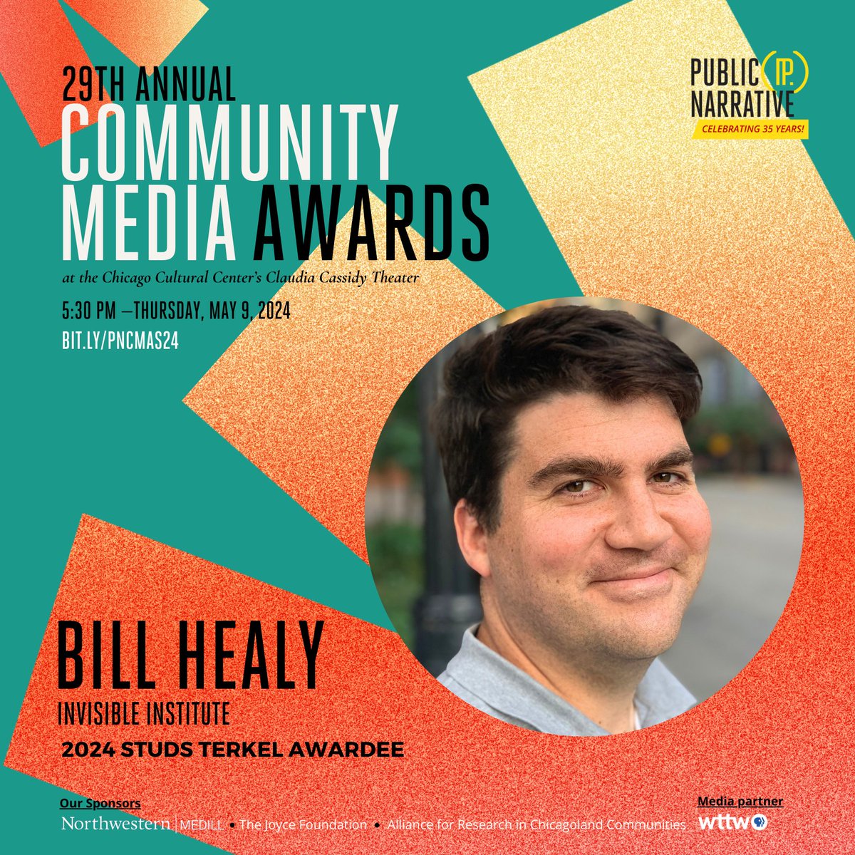 Meet Bill: Bill Healy crafts impactful and complex stories at the Invisible Institute, producing podcasts like ‘You Didn’t See Nothin,’ a 2024 @PulitzerPrizes winner, and ‘Somebody,’ a 2021 Pulitzer Prize finalist. (Congrats to @invinst for this win!) bit.ly/PNCMAS24