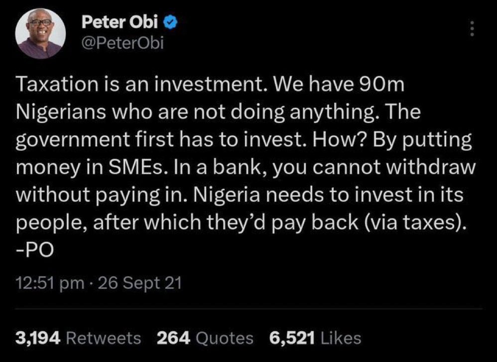 Peter Obi is wise. 

Opay #14thMay #protest Seyi Tinubu Yoruba