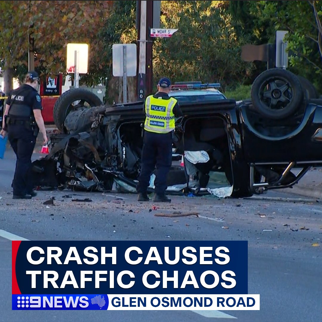 A serious crash caused peak-hour traffic chaos for commuters on Glen Osmond Road this morning.

The 48-year-old driver was seriously injured after his Ford ute hit a stobie pole and knocked out power in the area.

Drivers are urged to avoid the area, with Glen Osmond Road closed