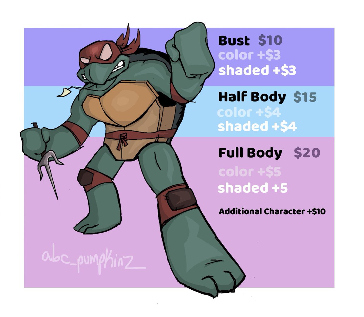 My commission prices, message me if you’re interested!