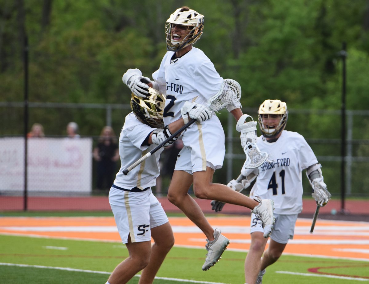 AustinHertzog's tweet photo. BOYS LACROSSE: The PAC semifinals at Perkiomen Valley kept you guessing all night. In the end, Spring-Ford came up with the goods late thanks to @hwedemeyer45 game-winner while @AthleticsOjr dropped the hammer in the second half to reach Thursday's final

https://t.co/ZEqr2AIdWM https://t.co/5LkpSmyGpE