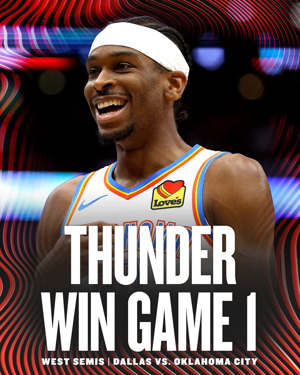 The Thunder strike first to take a 1-0 series lead over the Mavs ⚡