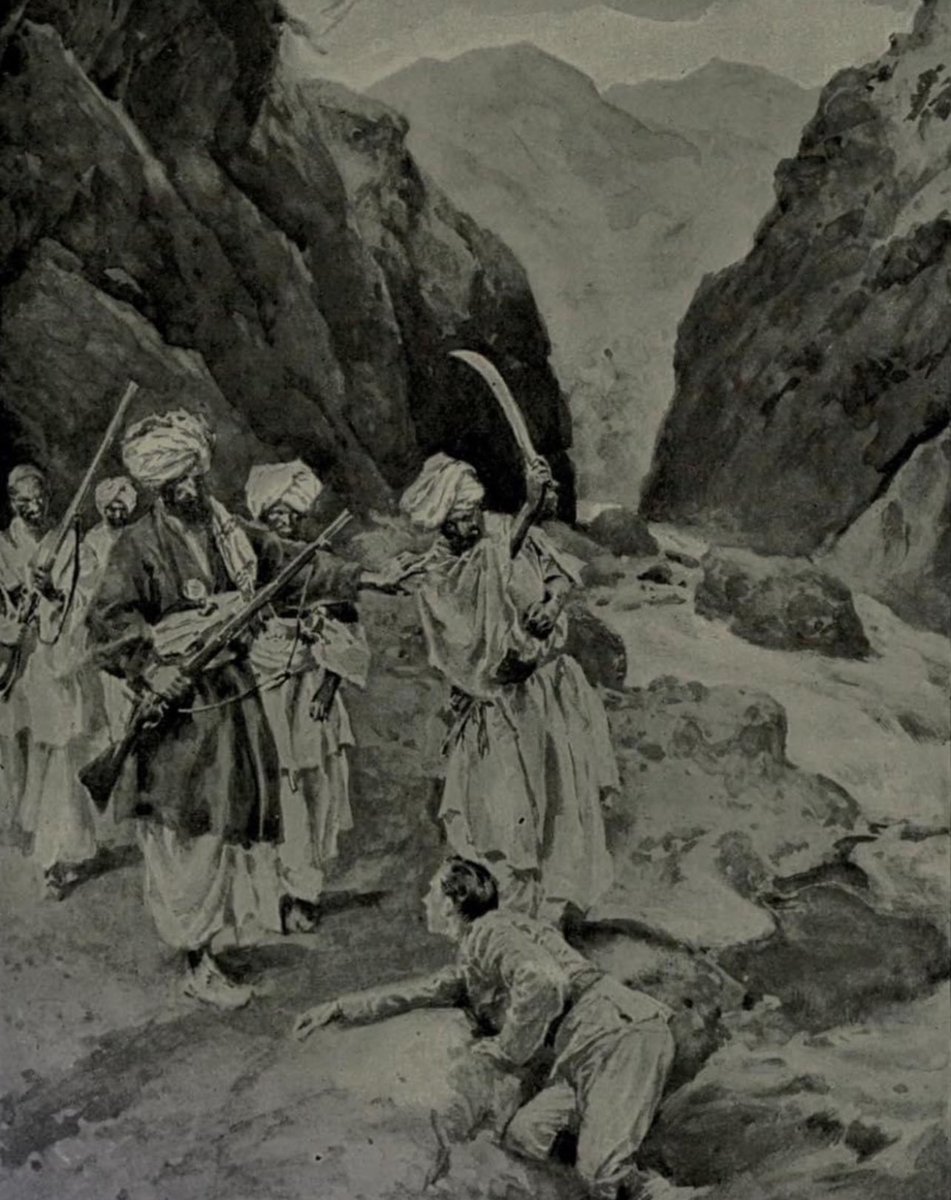 Brave Afridi Pashtuns of Tirah valley captures a British military officer alive after a battle in 1898 #Afghanistan #Afghans #KhyberPakhtunkhwa #Ghazni #kandahar #Peshawar 🔥❤️🖤💚🔥🏳️⚔️🏳️🔥💚🖤❤️