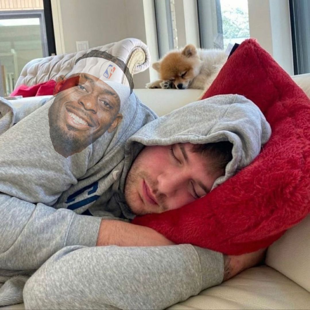 NBAMemes's tweet photo. How Luka will be sleeping tonight https://t.co/hekjo0wCe4