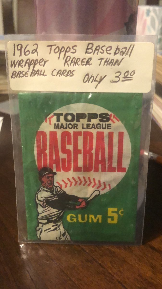 Bought this around 1975 at the 7 Mile Fair in Raymond WI for $3.  Also bought the 1963 Topps World Series cards from the same guy. They were my first from the set. Actually had the 62 wrapper before having any cards!!