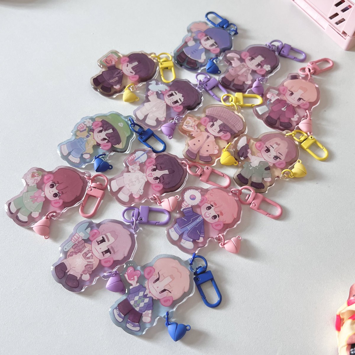 stickers and keychains made with love 💗⭐️☁️