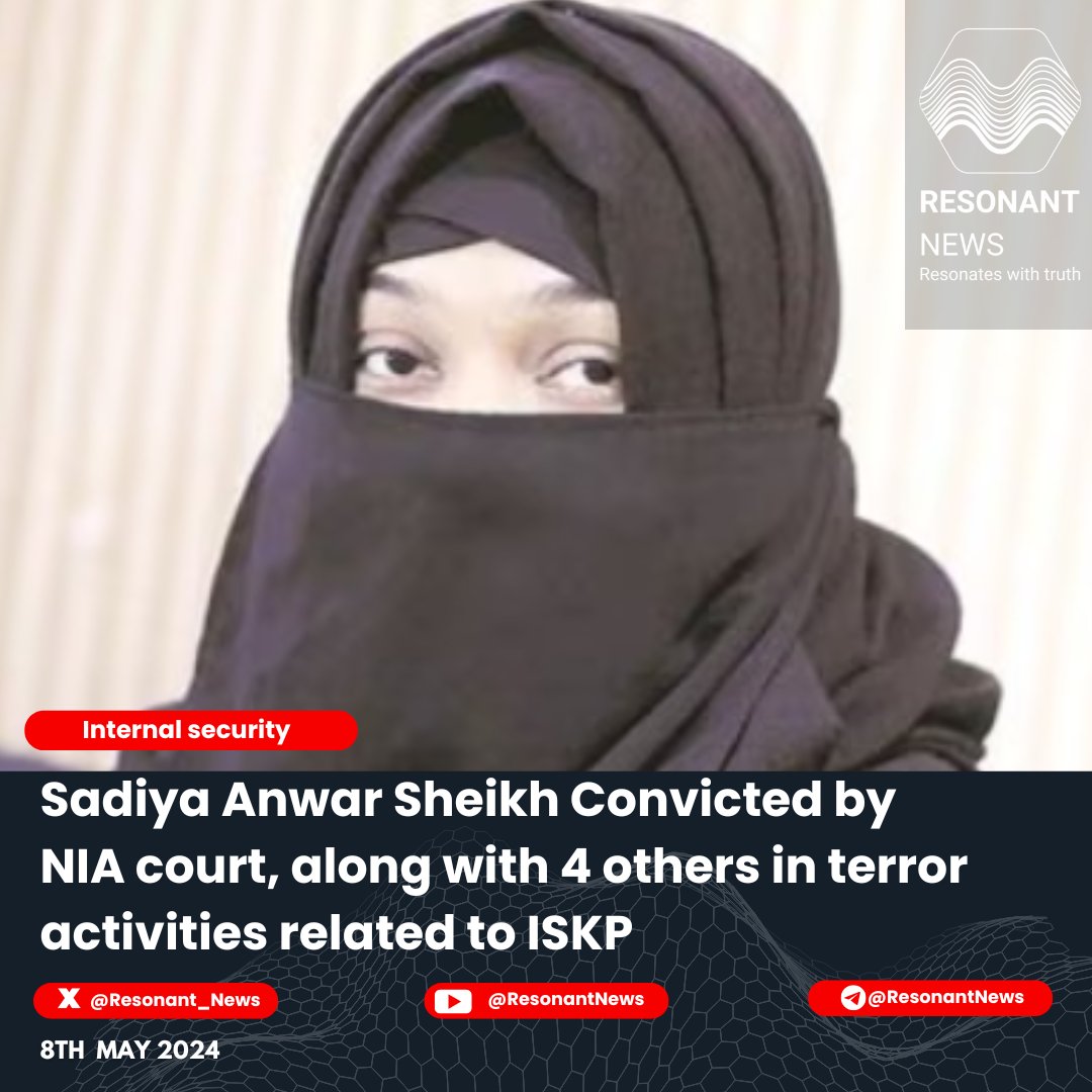 1/2 If this doesn't SHOCK you, then I dont know what will. Name: Sadiya Anwar Sheikh Age: 20 She has confessed to being an ISIS member. 🔴Case: Convicted by NIA court in a case relating to terror activities of lslamic State – Khorasan Province (ISKP) group. 👉Sadiya had tried…