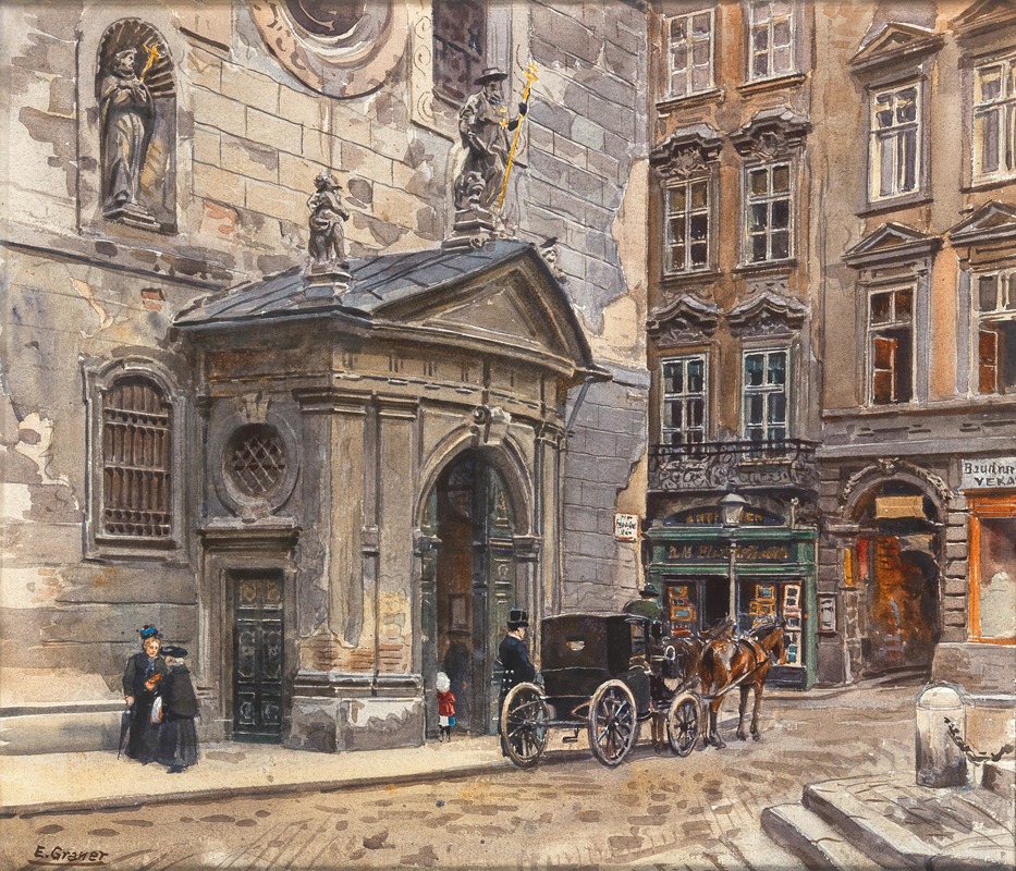 @EtherealJudaica Ernst Graner/  From 1885-89 he studied at the Vienna Academy with Eduard von Lichtenfels and is considered one of the best-known Viennese watercolorists of his time./ Viena