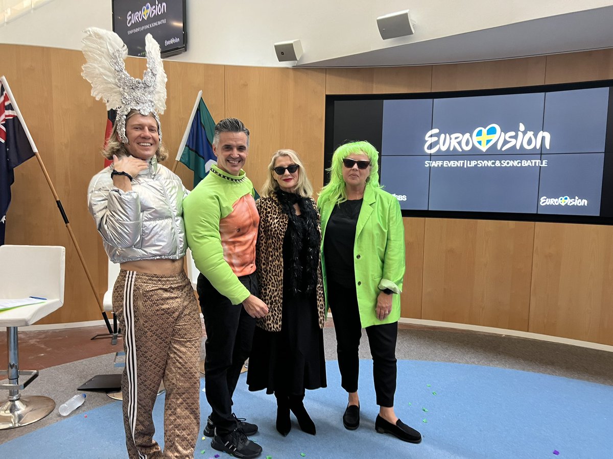 When you dress up as Kaarija to MC a work @SBS @Eurovision lipsync competition @SBSEurovision #eurovision
