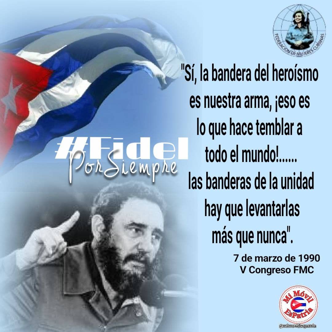 🌠#Fidel✍️ En distintos lugares que hemos visitado, hemos encontrado solidaridad, gran solidaridad #CubaViveEnSuHistoria