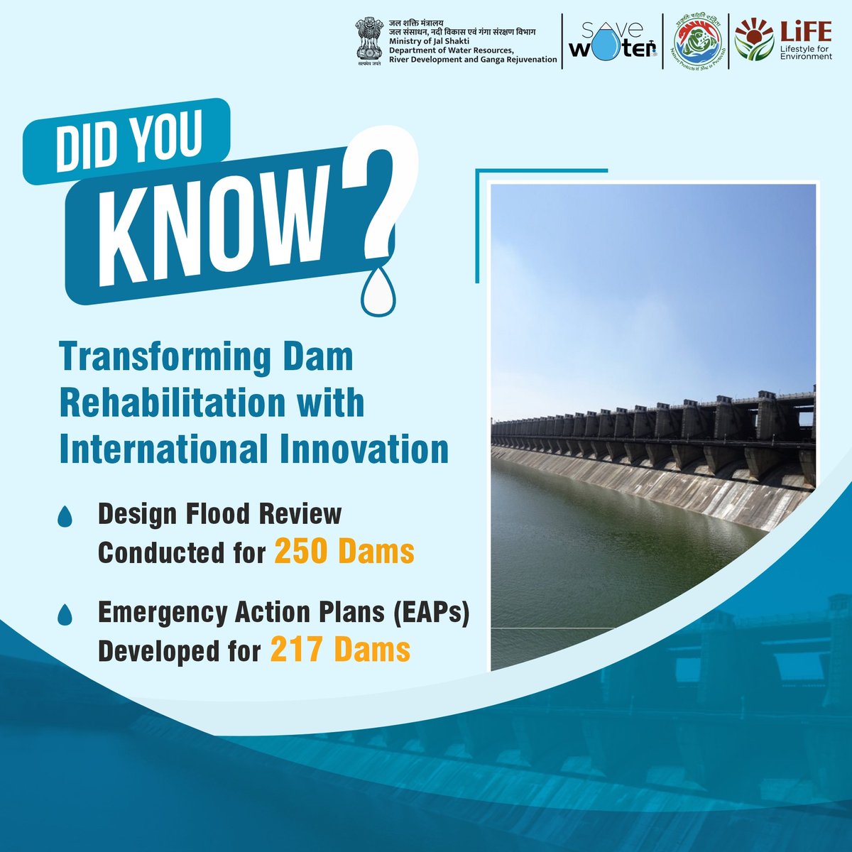 Breaking barriers in dam rehabilitation! The #DRIP program is leading the way with innovative international practices, enhancing water security and community safety worldwide. Learn how DRIP is reshaping infrastructure for a sustainable future. #DidYouKNow #WaterSecurity #DoWR