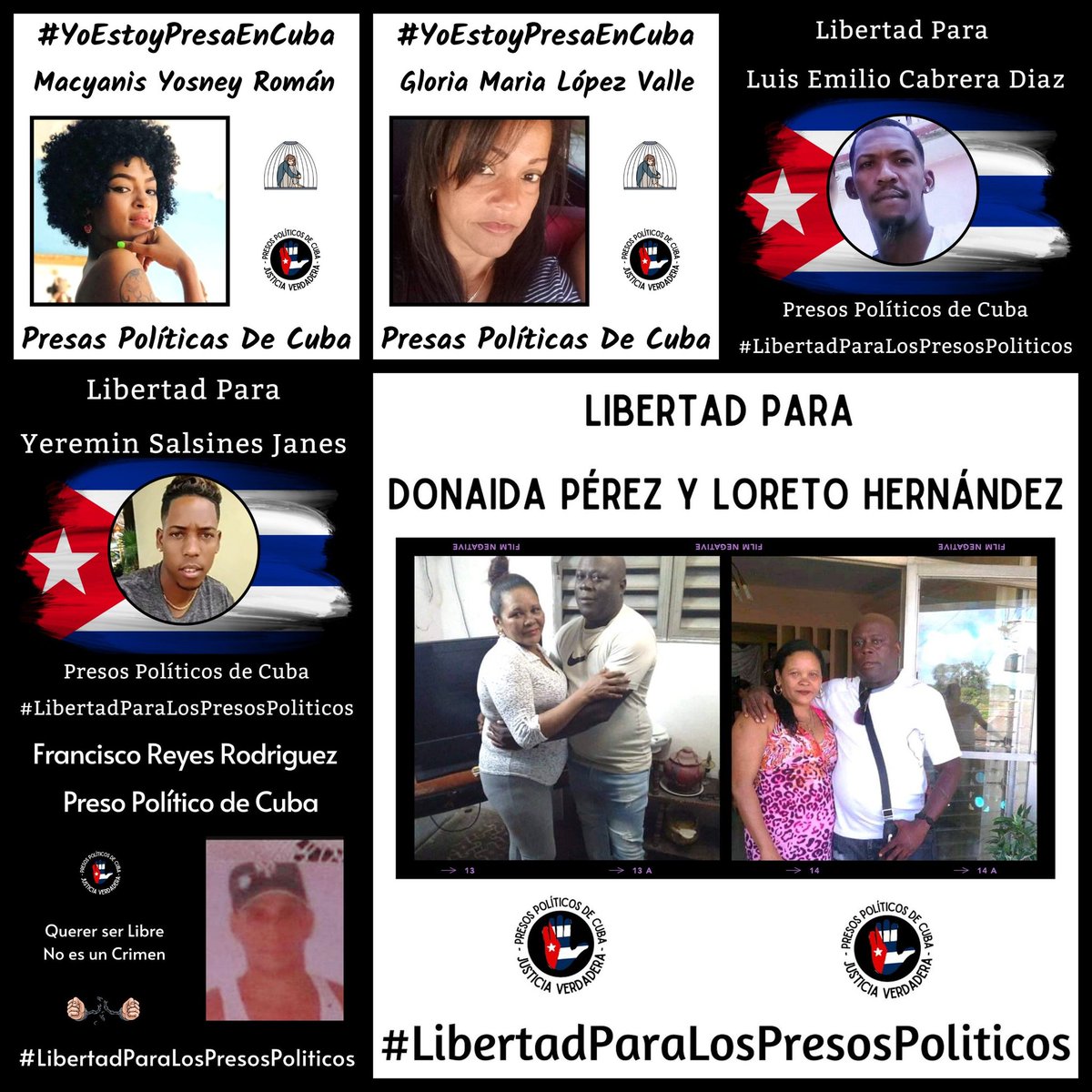 #Twittazo #PresosDeCastro #HastaQueSeanLibres #LibertadParaLosPresosPoliticos