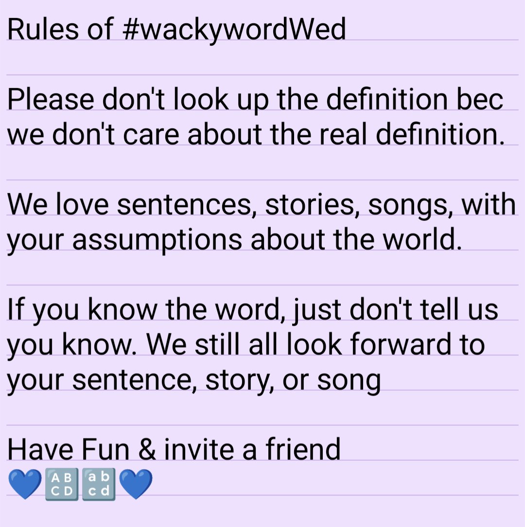 Hope the first half of your week is going well🩵 This #wackywordwed word is apophasis We've had fewer responses lately but as long as one person responds, I'll keep finding words for us I hope my opinions about what's going on in the world aren't alienating ppl from playing