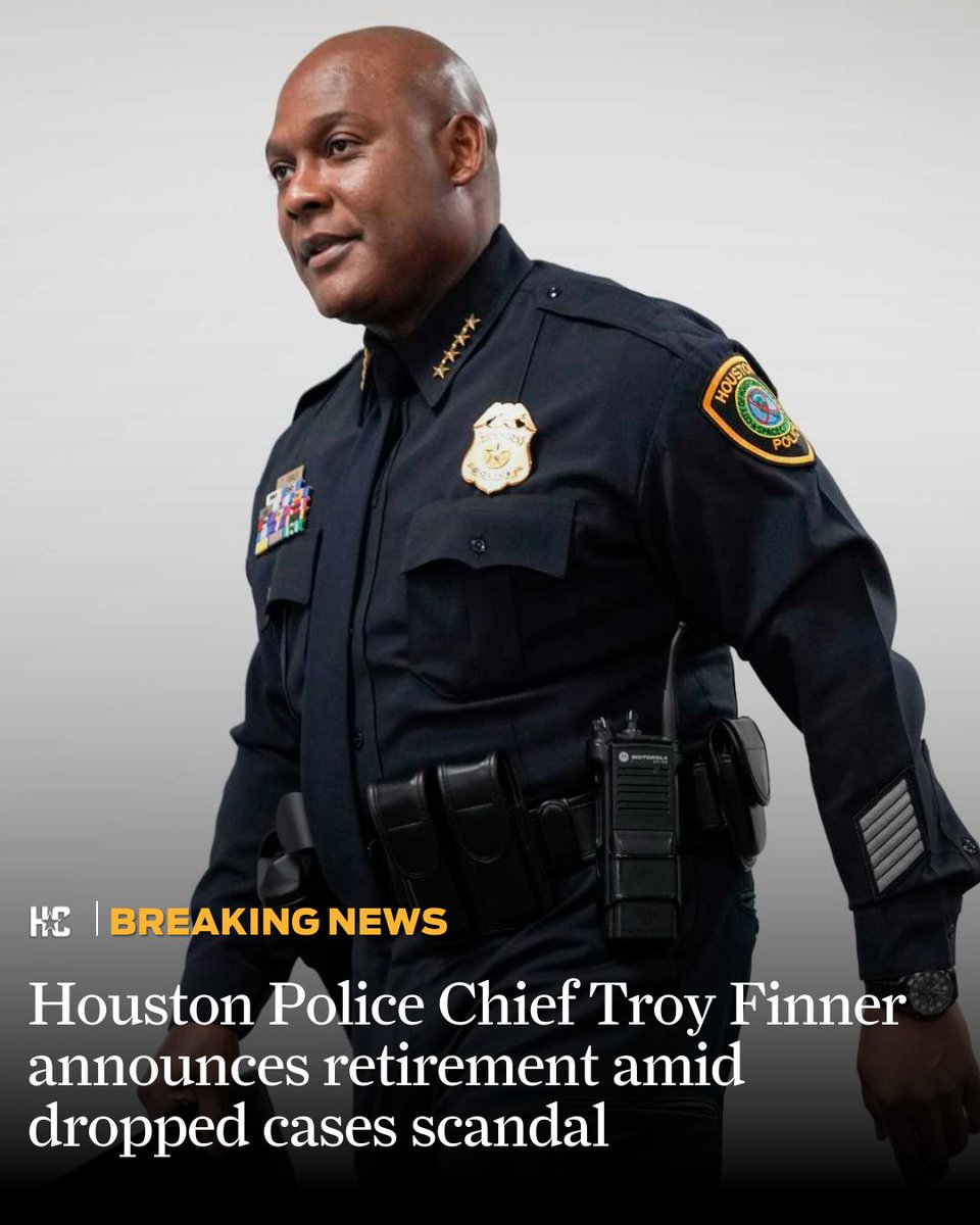 BREAKING: Troy Finner has stepped down as chief of the Houston Police Department, Mayor John Whitmire announced in a late-night email to city employees Tuesday. houstonchronicle.com/news/houston-t…