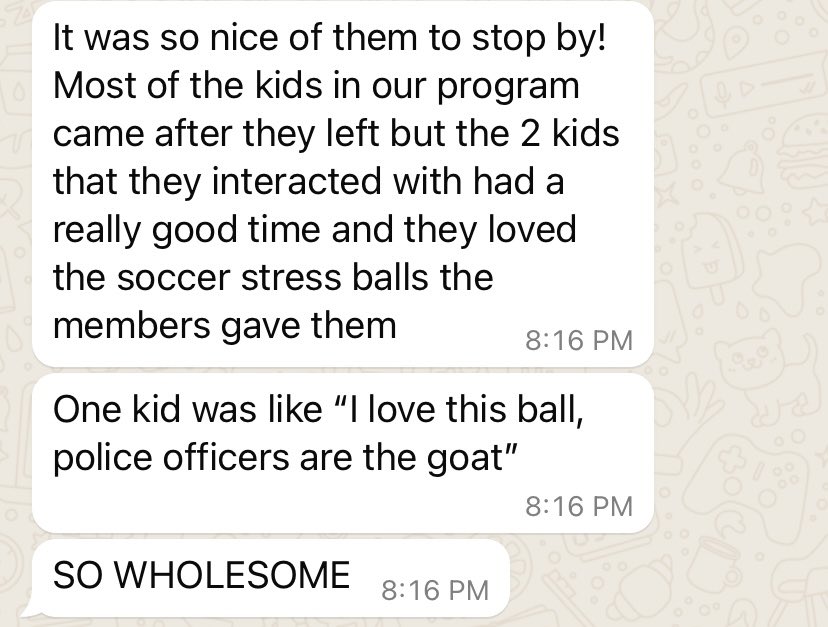 Always nice to get an unsolicited message from a staff member from one of our local rec centres talking about the #positive interaction between members of the @surreyps Youth Services Unit and local #youth. #community #couragetocare #connection