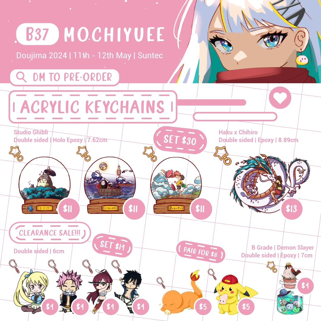 Mochiyuee's tweet photo. 📢 Doujima 2024 Catalogue! | New stickers and prints are available! 
I'll be at B37!✨️ 
•
DM to pre-order/reservation
•
📍Suntec Convention Centre
🗓 11th May - 12th May '24
⏰️ 11am - 8pm
•
Come on down, say hello, and catch us on the weekends! https://t.co/a4JnJ12Fv7