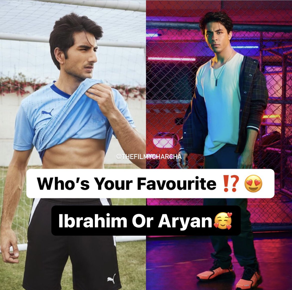 Who's Your Favourite⁉️😍
Aryan Or Ibrahim😎
Comment down below⬇️ 
#aryankhan #ibrahimalikhan #bollywood #trending