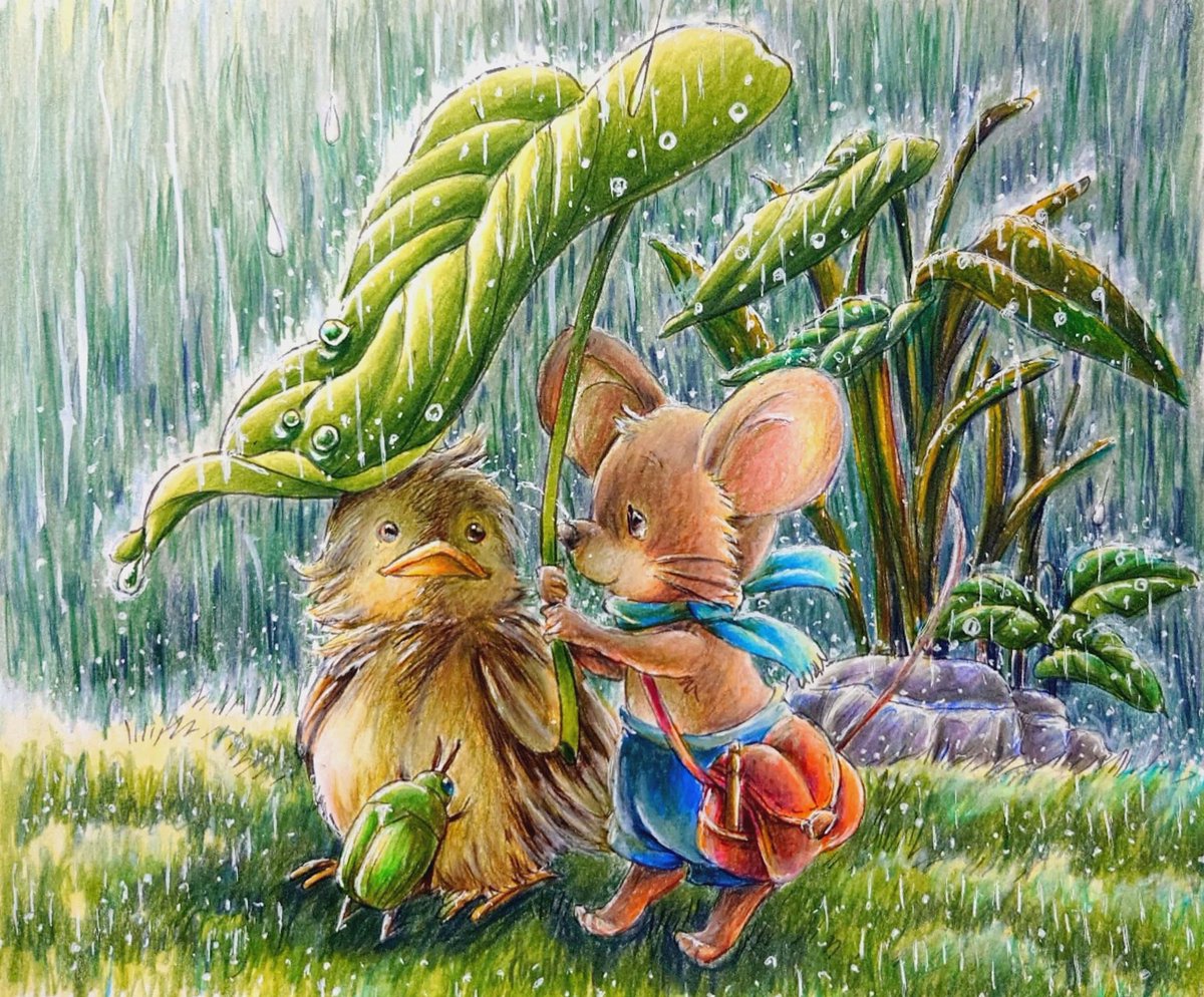 野ねずみユルリの旅スケッチ

色鉛筆（ポリクロモス）で着色

#大人の塗り絵
#ぬりえ
#コロリアージュ