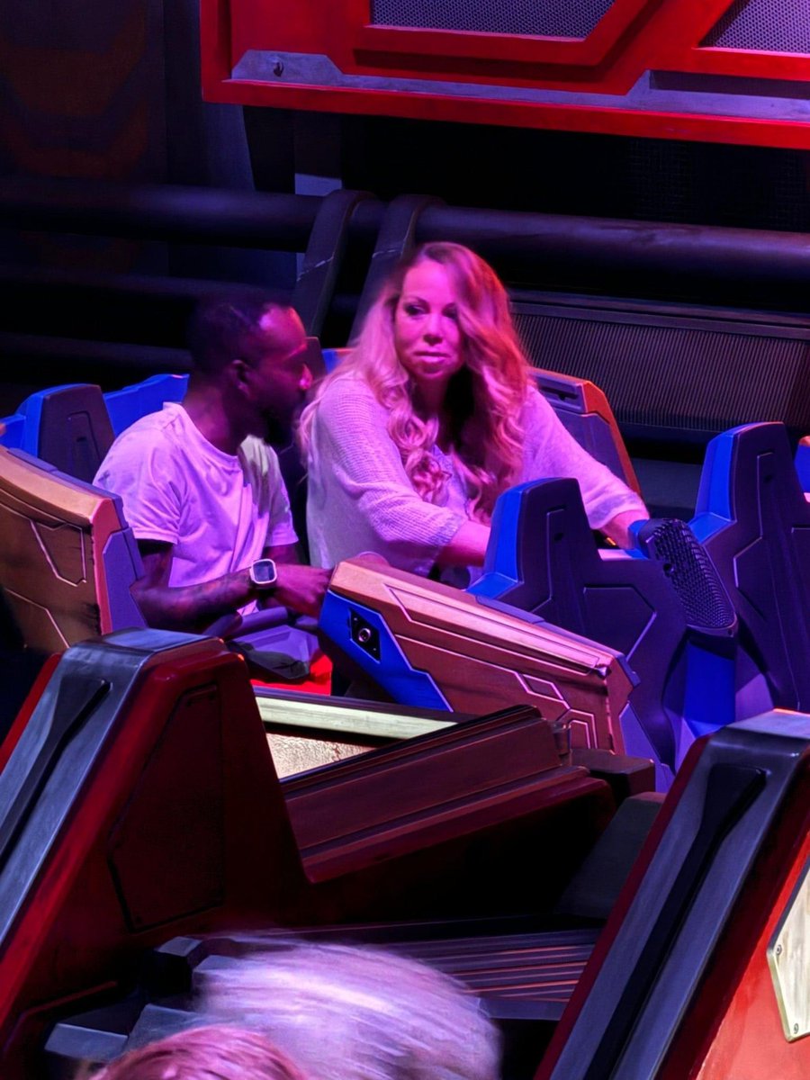 Mariah Carey was spotted riding Guardians of the Galaxy: Cosmic Rewind at EPCOT today!