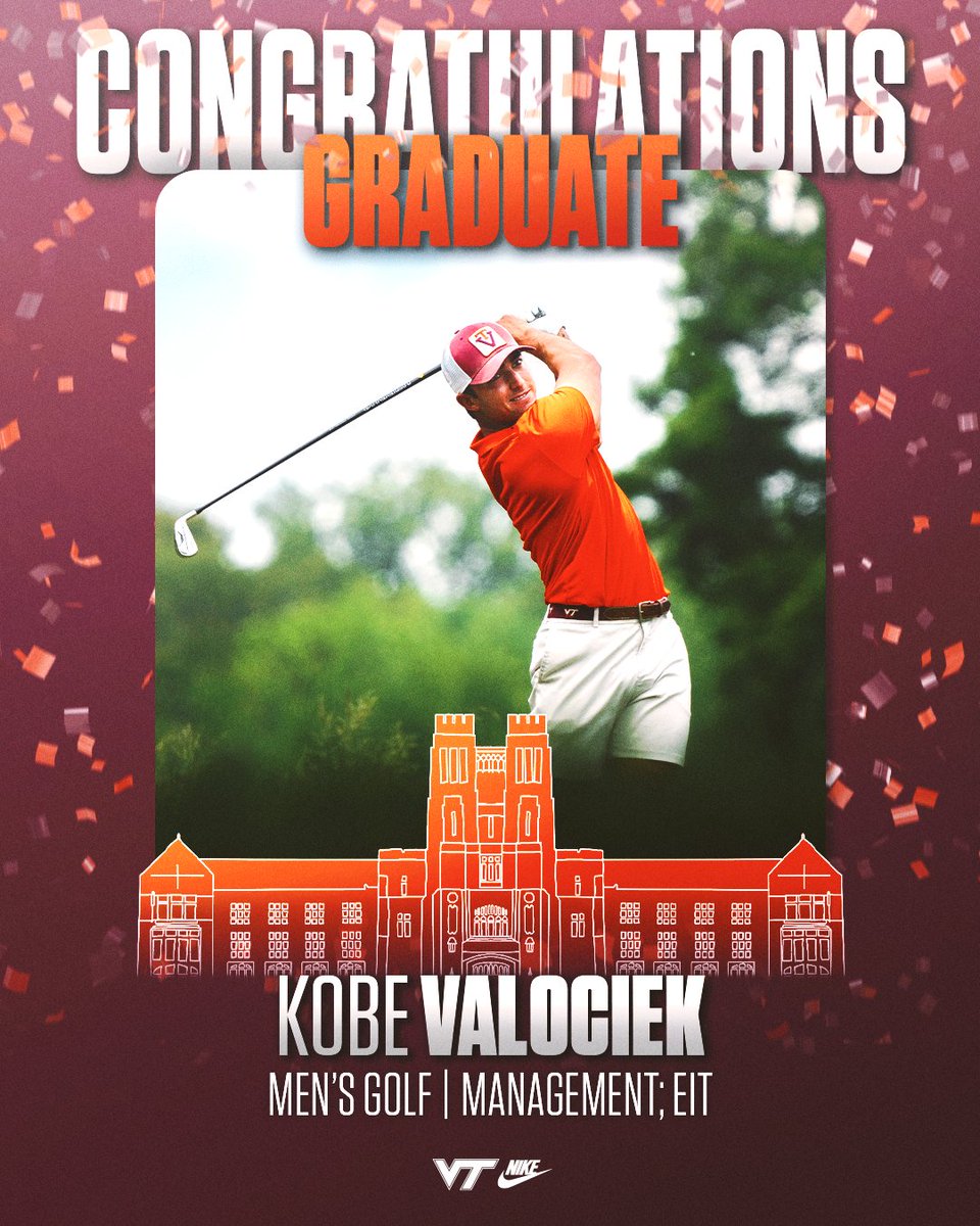Walking the stage then teeing it up at NCAAs 🫡

🎓 Management; EIT

#HokieGrad
