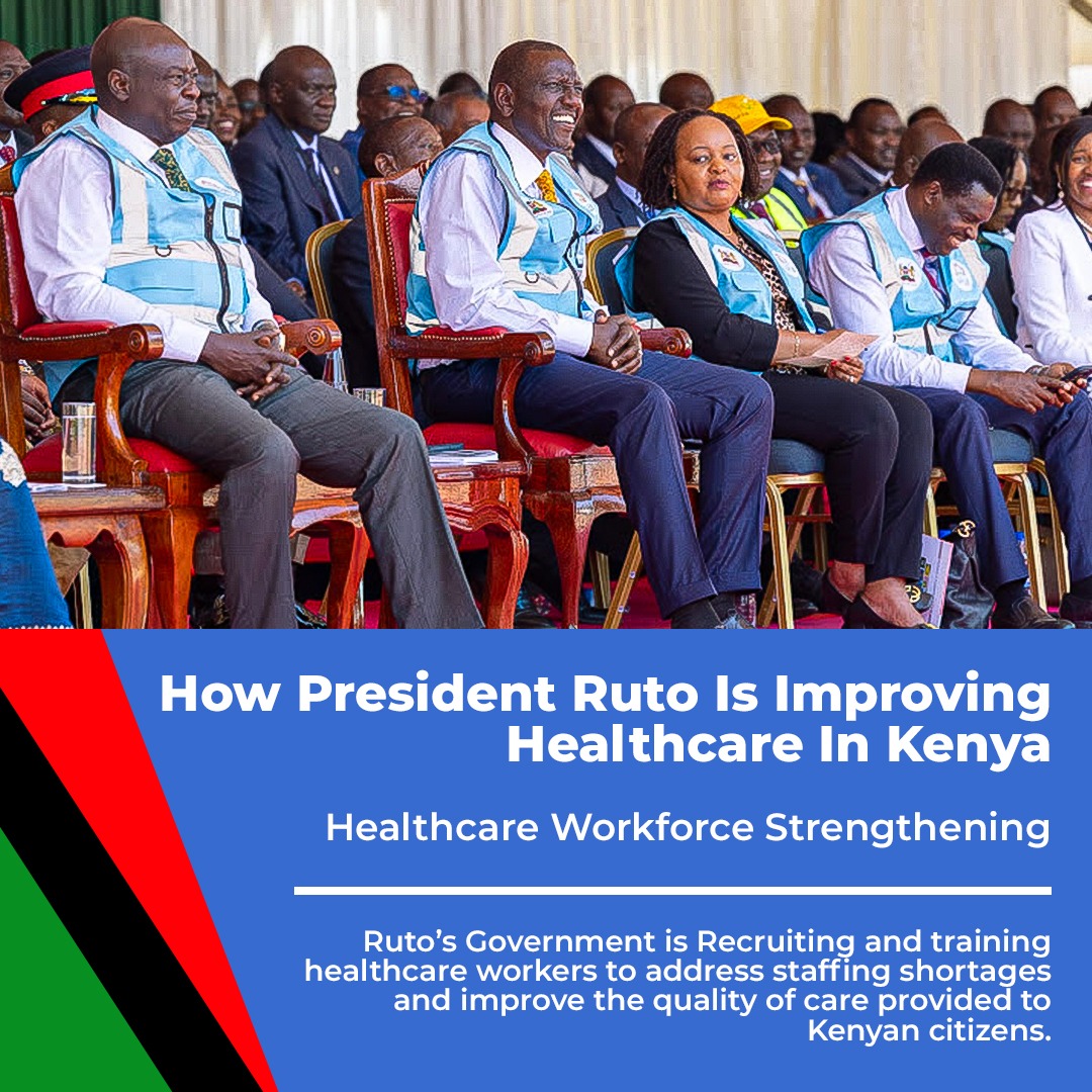 President William Ruto's Administration has planned to improve health care workforce by recruitment and training.
Afya Nyumbani
#RutoHealthcareInitiative
#RutoEmpowers