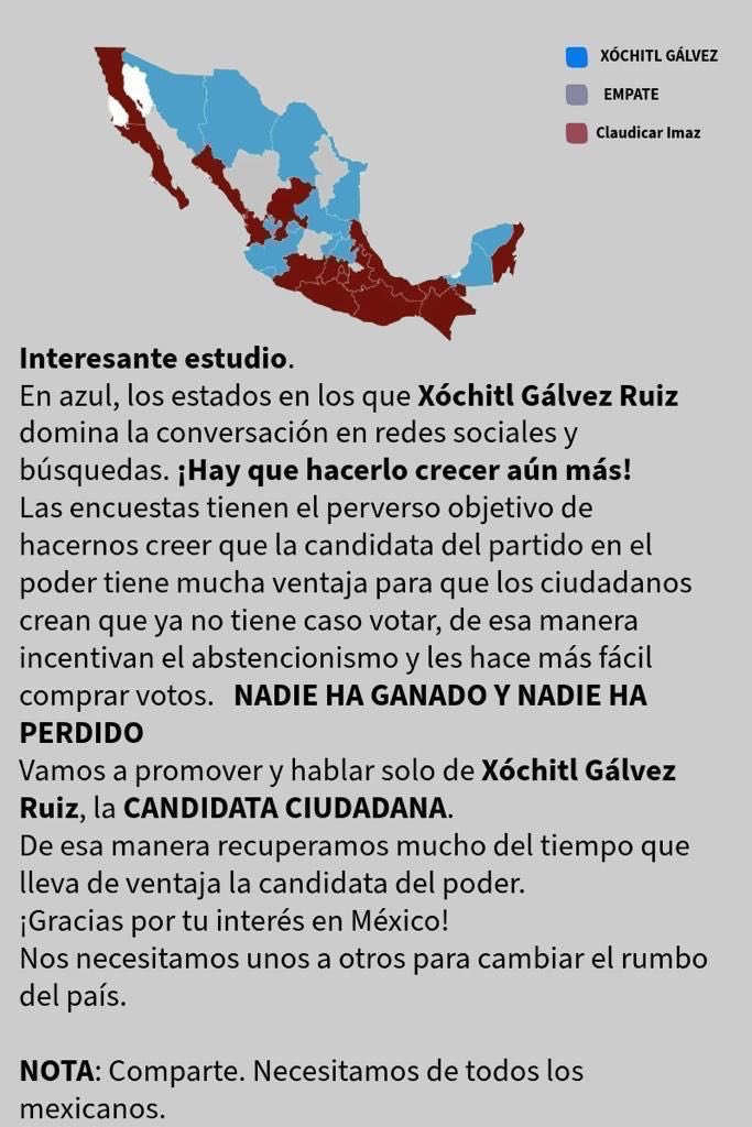 #YoConXochitl
#XochitlGalvezPresidente