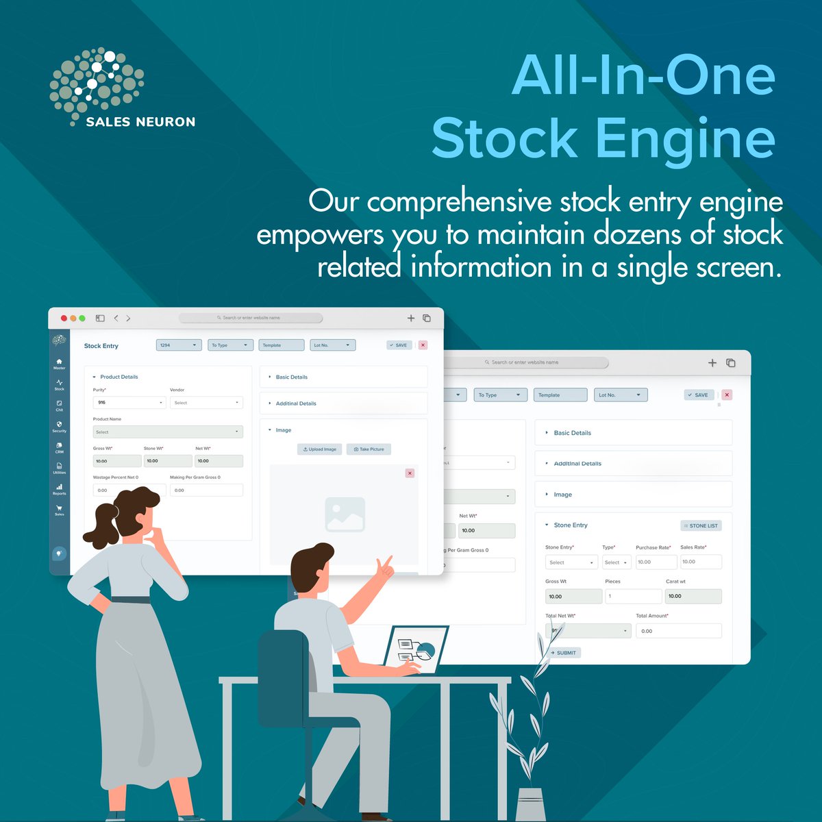 salesneuron's tweet image. Effortlessly manage dozens of stock details on a single screen with the Stock Entry engine. Simplify your stock control like never before!

StockEntrySimplicity #EfficientInventory #StreamlinedManagement