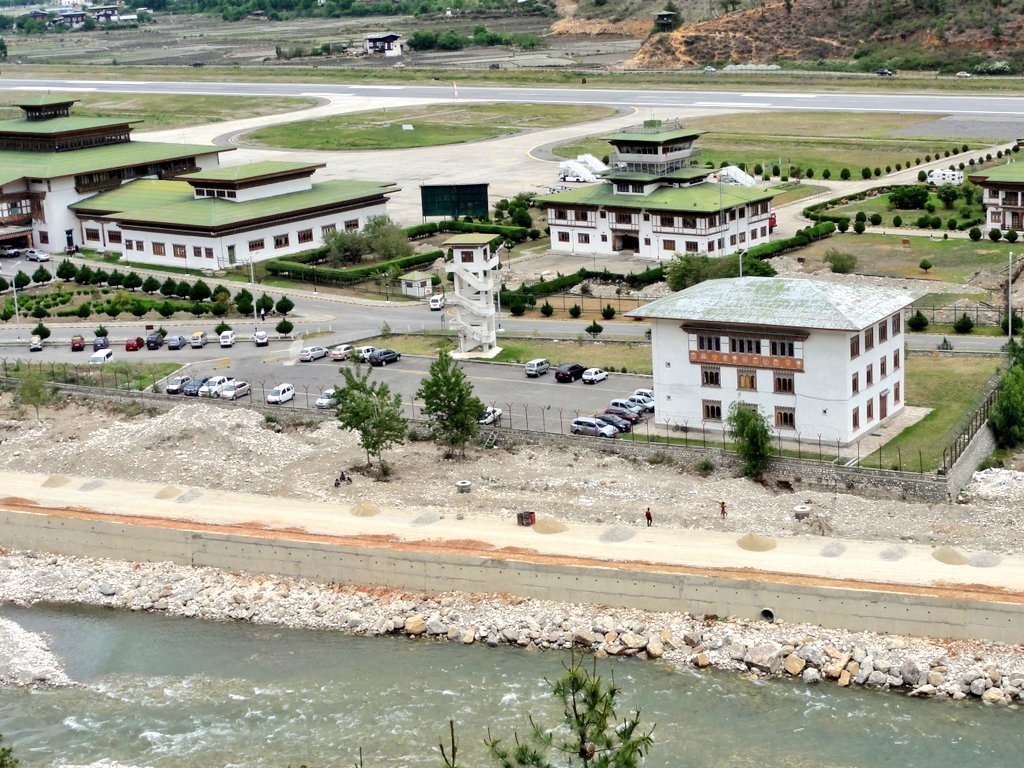 #DidYouKnow The beautiful Paro International Airport, located on the banks of the Paro Chhu river was one of the prominent installations of Bhutan, constructed by the Indian Army's Border Roads Organization. Pictures from the family vacation in Bhutan, May 2013! #Bhutan #memories