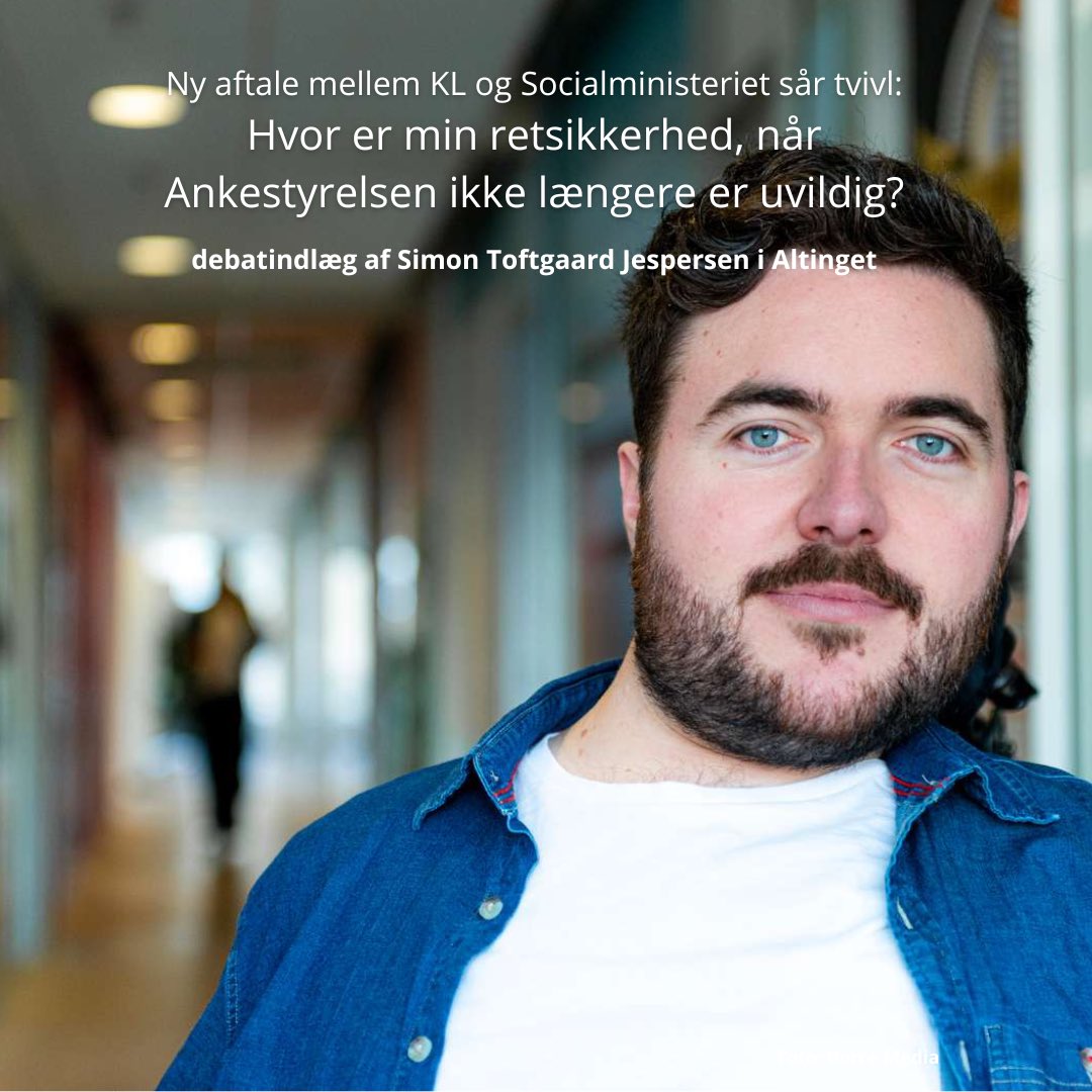 Det er dybt problematisk, at Socialministeriet og KL skal med ind i maskinrummet hos Ankestyrelsen. Så ryger den sidst rest af vores retssikkerhed! Læs med i Altinget, hvor @Simontj har et debatindlæg i. #dkpol  altinget.dk/social/artikel…