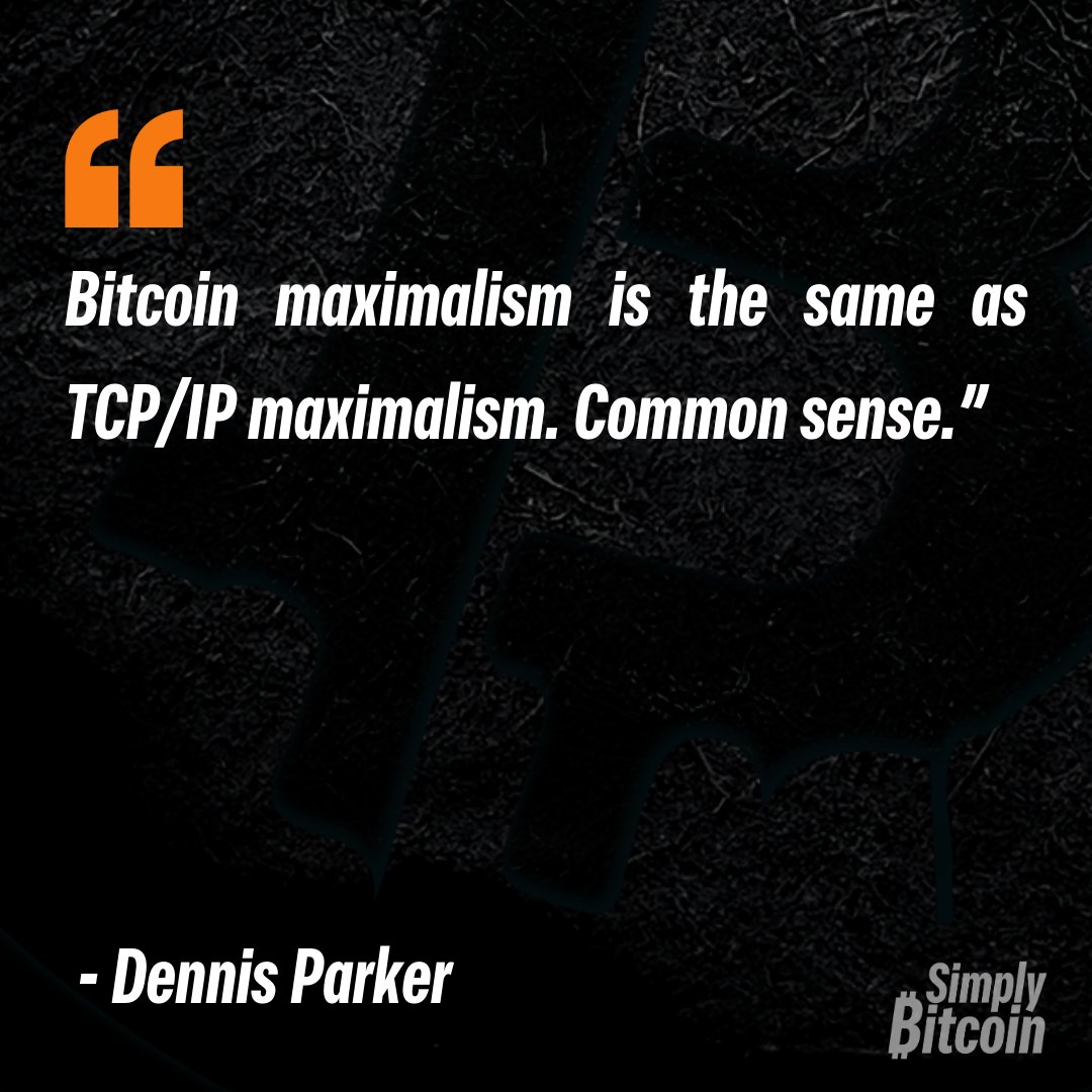#Bitcoin maximalism is the same as TCP/IP maximalism