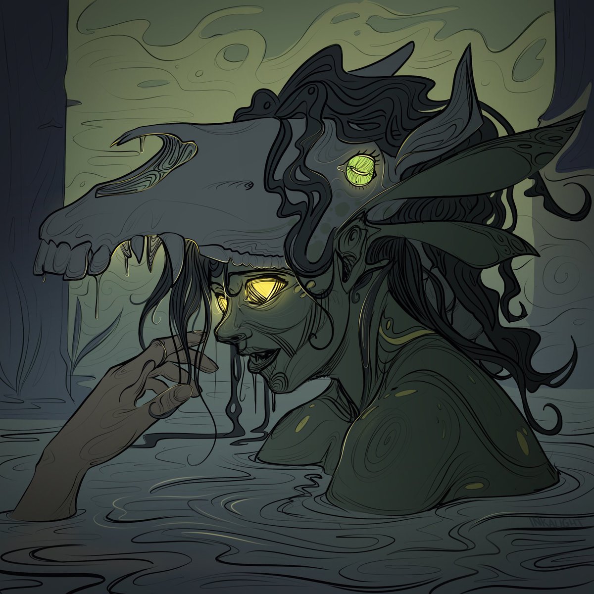 Day 7/31 Kelpie

Idk what to call this but here’s a Evil horse fishy woman thing 🤷‍♀️ 

#mythsofmay #mofm #mythsofmay2024 #mofm2024 #kelpie #artistsontwitter