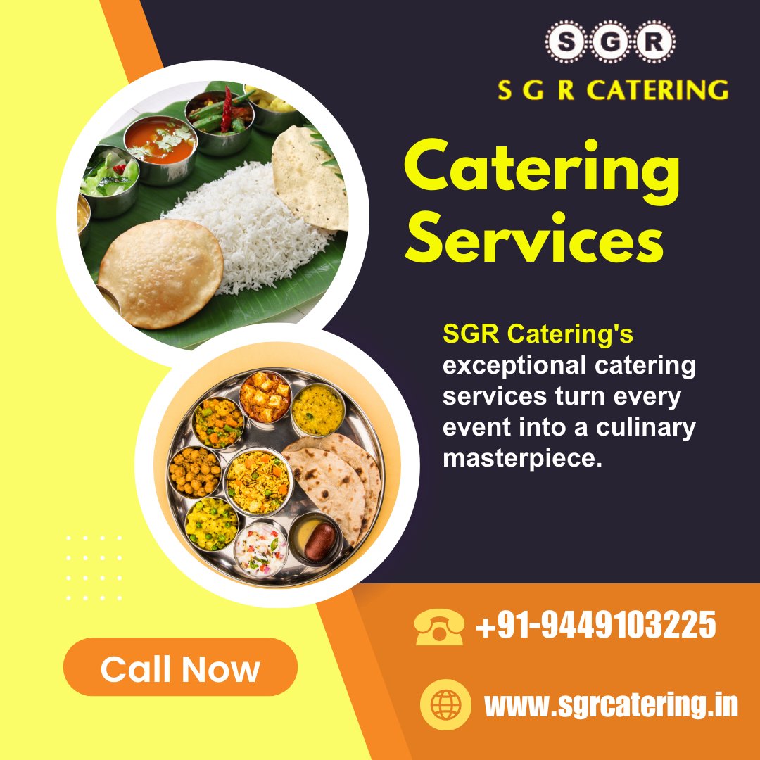SGR Catering offers best catering services in Bangalore. You will enjoy our exquisite menu that combines flavors and traditions in a way that is pleasing to the eye.
#sgrcatering #malleswaram #bangalore #karnataka #cateringexcellence #eventcatering #foodiefiesta