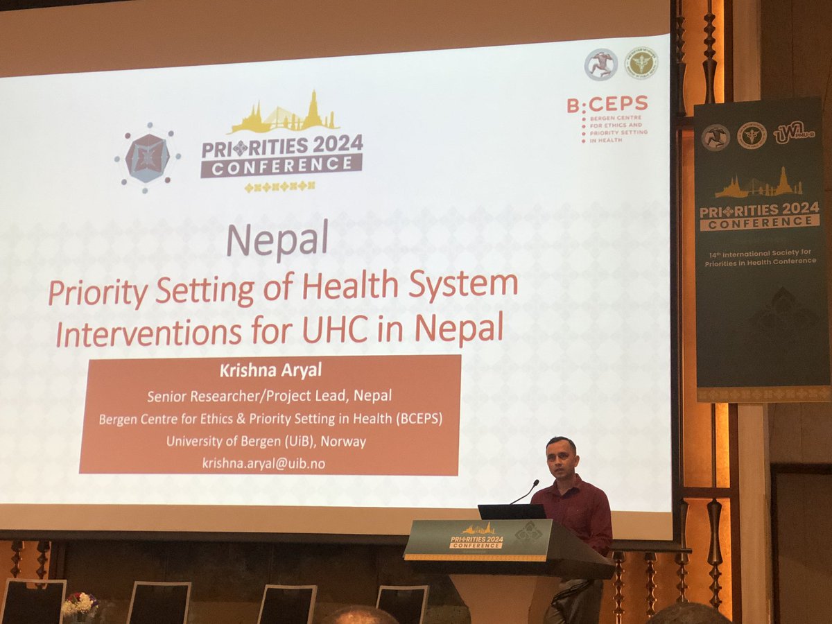 Priority Setting of Health System Interventions for UHC in Nepal; 14th #ISPH Conference #priorities2024. @Kriessh @khanalpratik @BCEPShealth @IGS_UiB @medofak_uib @UiB @achyutrp