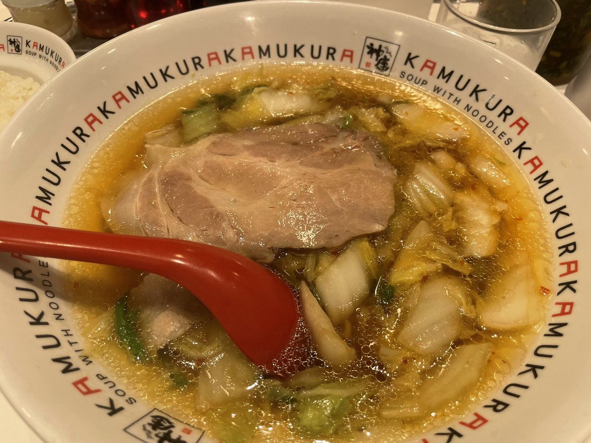 新大阪駅構内の、どうとんぼり神座！ 御飯はニラ丼にして食べました。