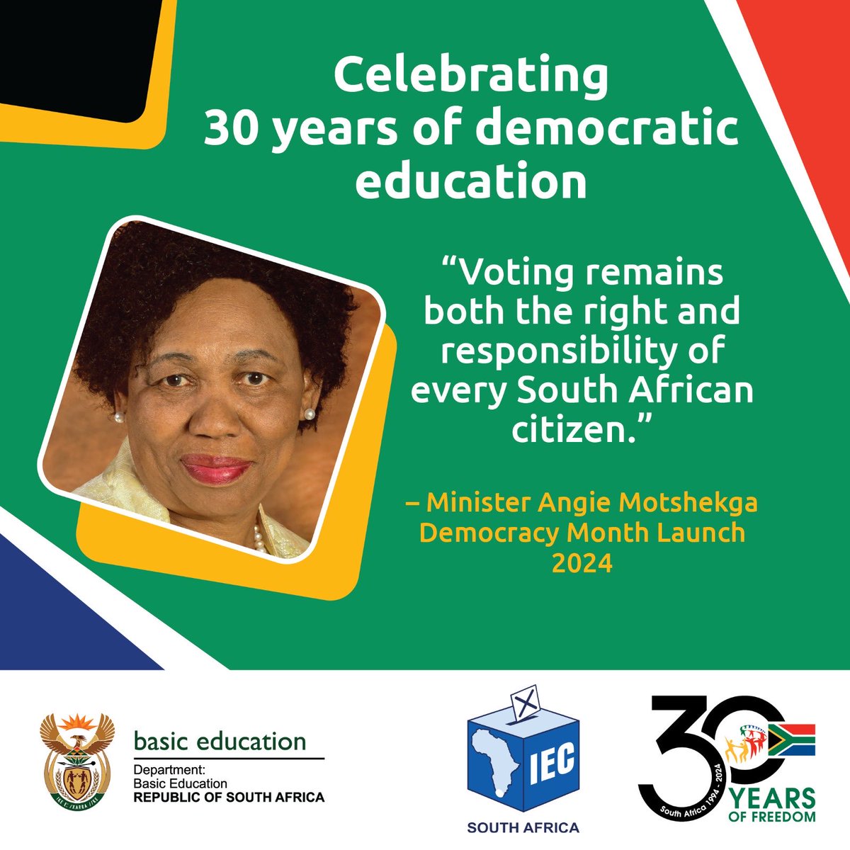 Remember to exercise your right to vote on 29 May 2024 #DemocracyEducation #CivicEducation ⁦@ElijahMhlanga⁩ ⁦@HubertMweli⁩ ⁦@ReginahMhaule⁩ ⁦@dbetvnews⁩