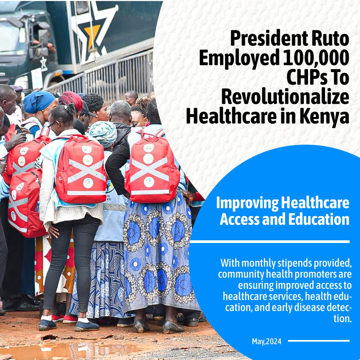 President William Ruto's Administration is aiming at improving healthcare access and education.
#RutoHealthcareInitiative

#RutoEmpowers

Afya Nyumbani
