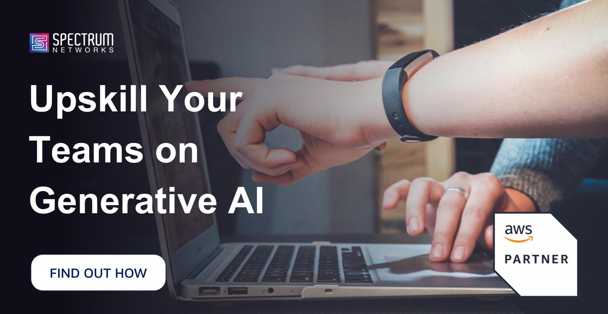 Easily scale #generativeAI training with support from Spectrum Networks and adopt innovative technology with confidence.

Click here to learn more: shorturl.at/aC245

#awstraining #awscertification #aitraining #aiskills #SpectrumNetworks