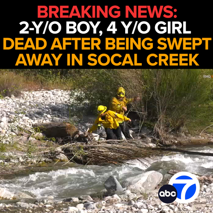 #BREAKING: Two siblings plucked from a San Bernardino creek earlier today have died. The two-year-old boy and his four-year-old sister were both pulled from rushing waters at Thurman Flats Picnic Area. The investigation - Tonight at 11 from ABC7. abc7.com//14781002
