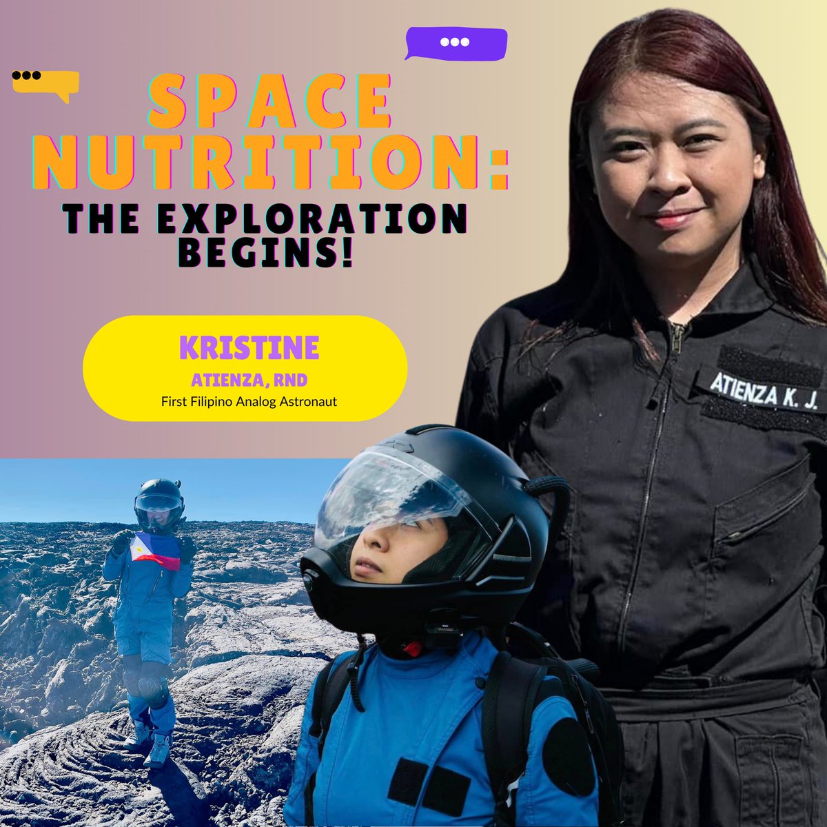 As an RND, have you ever considered working in outer space? 😱🗼

Listen to how Kristine, the First Filipino Analog Astronaut, started her interest in Space Nutrition. 👨‍🚀 Catch the full episode on Spotify starting May 9, 5pm!

#spacenutrition #nutritionpodcast
