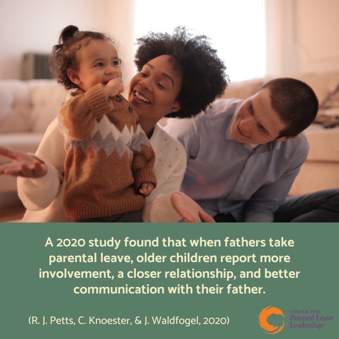 If you want happy, healthy families, then it's time to champion paid parental leave for ALL parents. All family members benefit when dads can take parental leave. #ParentalLeavePlaybook