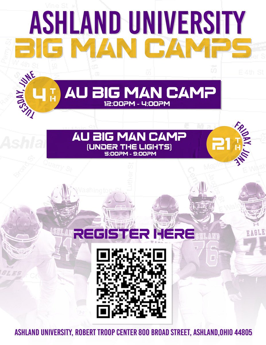 One month away from the 1st of 2 Big Man (OL/DL) camps. 
🏈 Be taught and learn tools and techniques of the trade. ✅
🏈 Run a 40 ❌

goashlandeagles.com/sports/2020/5/…