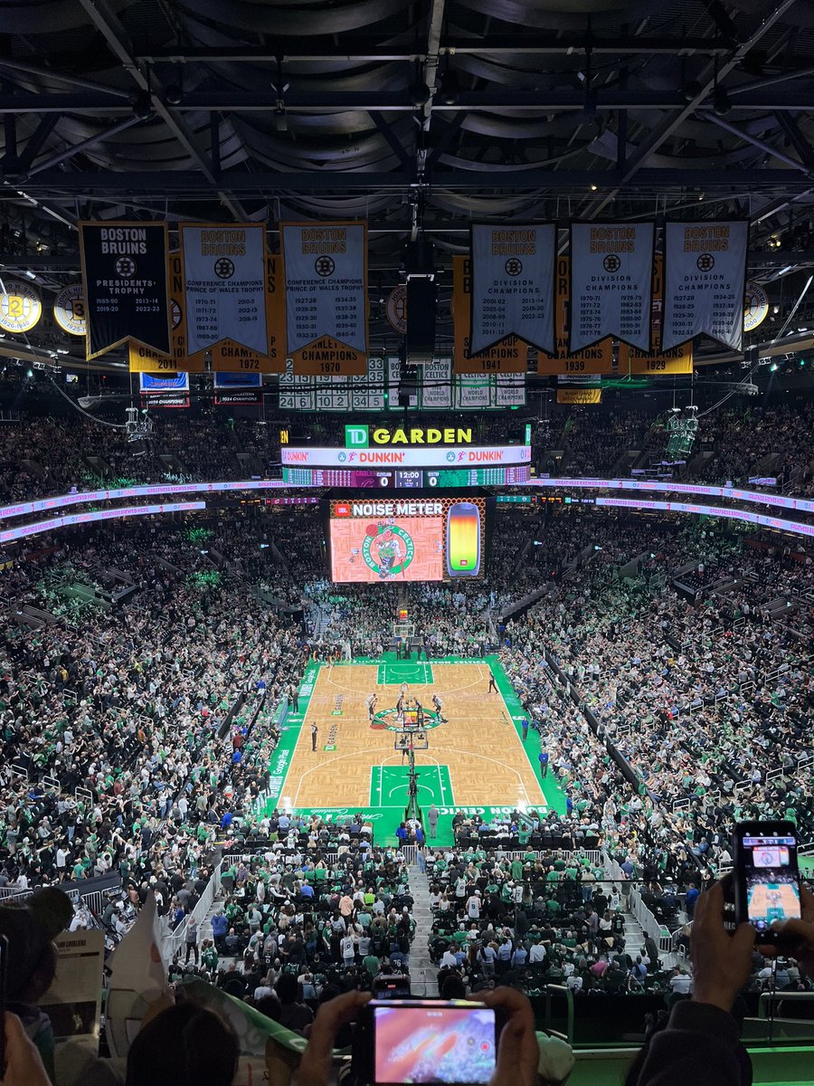 At this point I’m just a necessity to be at the game #topfloor #washed #celtsin4 #DifferentHere