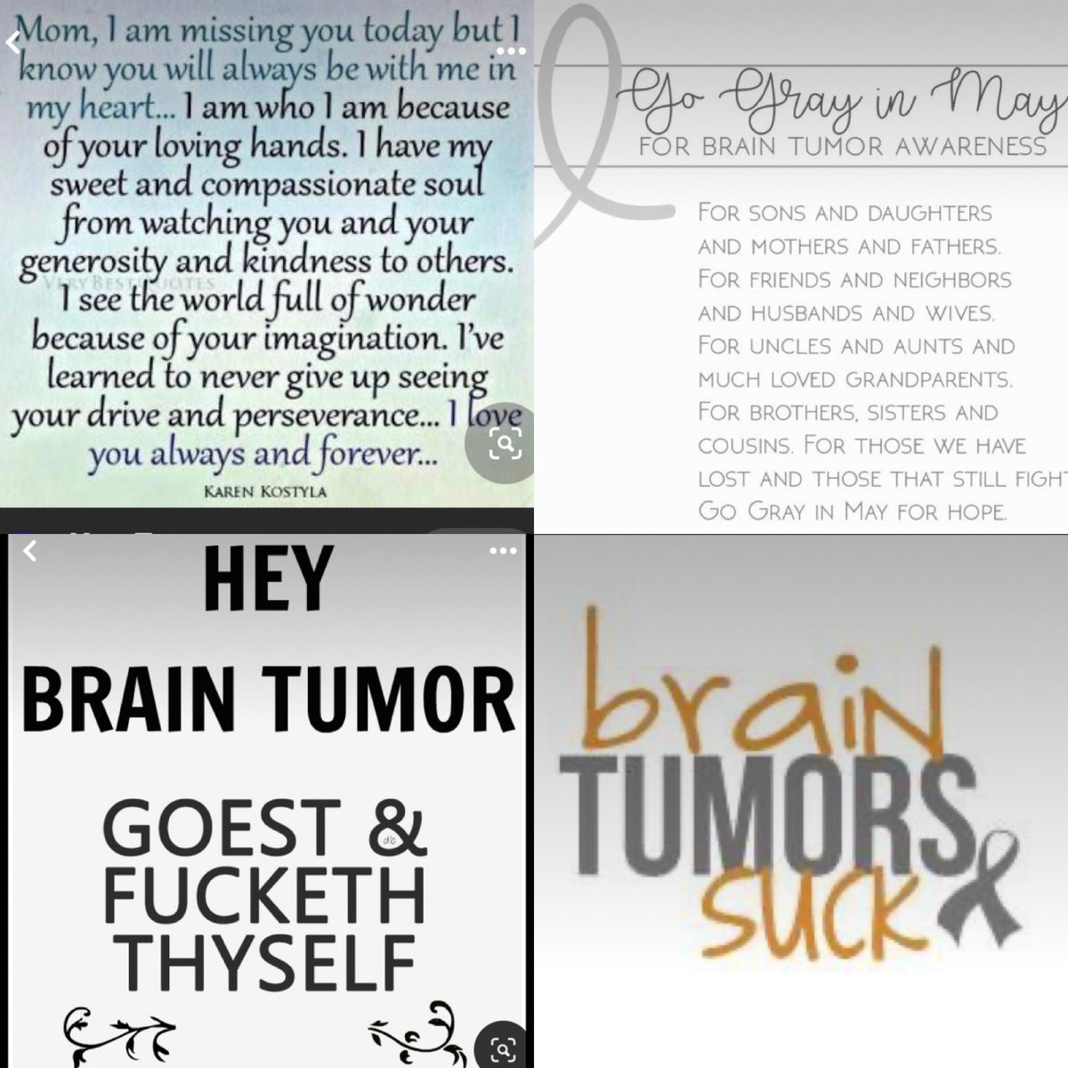 May is brain tumor month!!! 
#CancerSucks