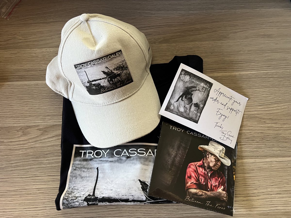 This package turned up today.   
Another cracking album and some merch to proudly wear.    Thanks @troycassardaley  for your amazing music.  Cannot wait to see you in July #newmusic #musicheals